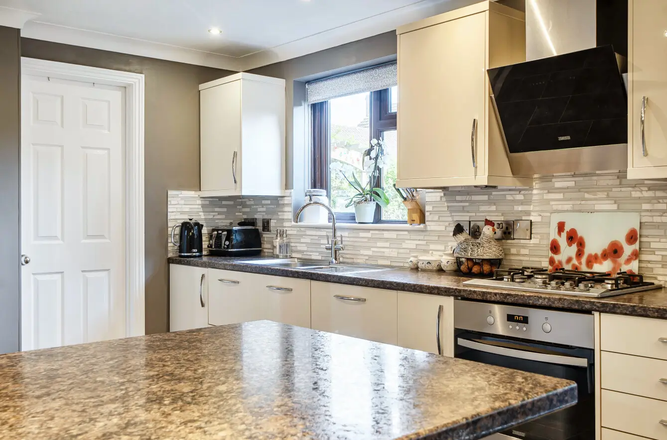 Image of the kitchen area in a property for sale in Barnard Close Eynesbury St Neots