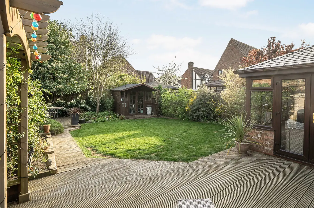 Image of the garden in a property for sale in Barnard Close Eynesbury St Neots